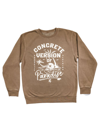 Concrete Version of Paradise Crewneck Sweater in Pigment Clay